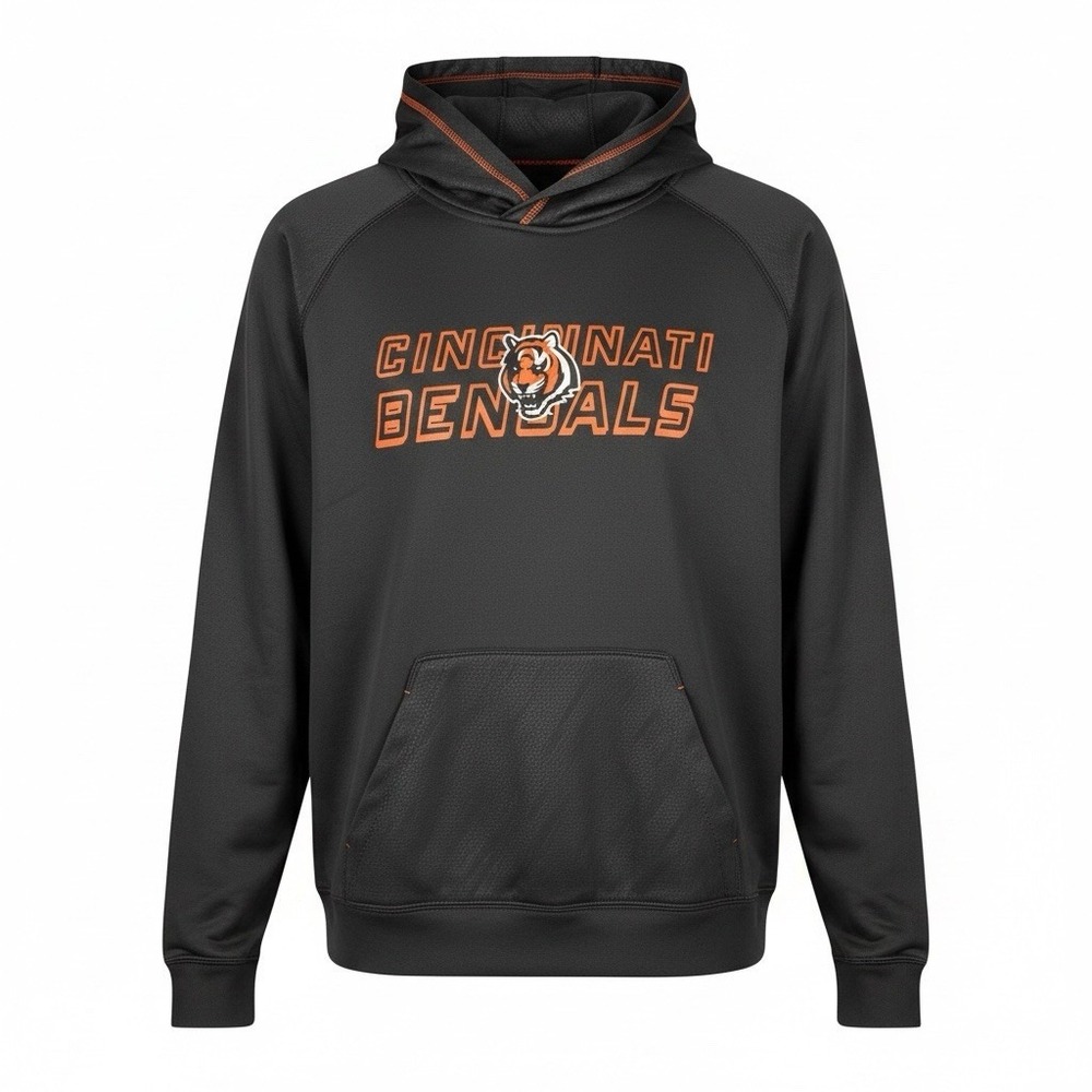 NFL Team Apparel Cincinnati Bengals Hoodie - Men's Large - Black - NEW - NO TAGS
